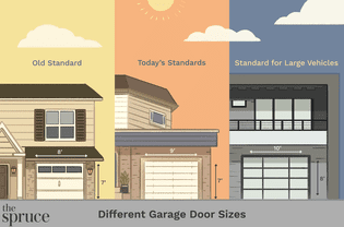 garage door sizes illustration