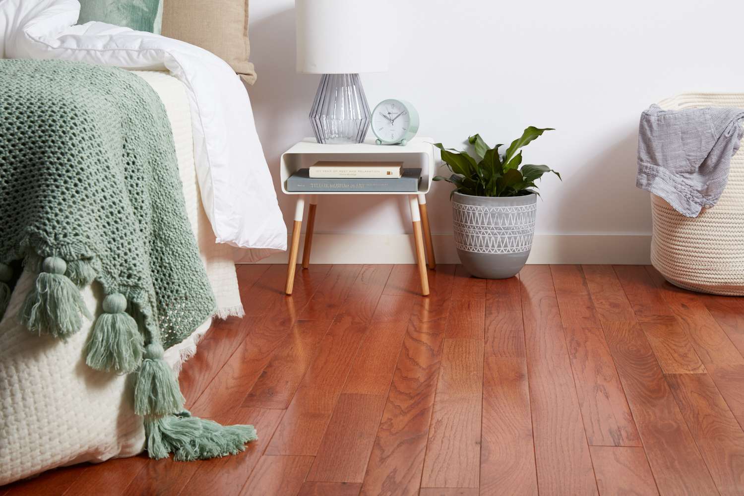 Chambre avec parquet en bois