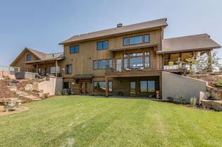 A walkout basement on a large home